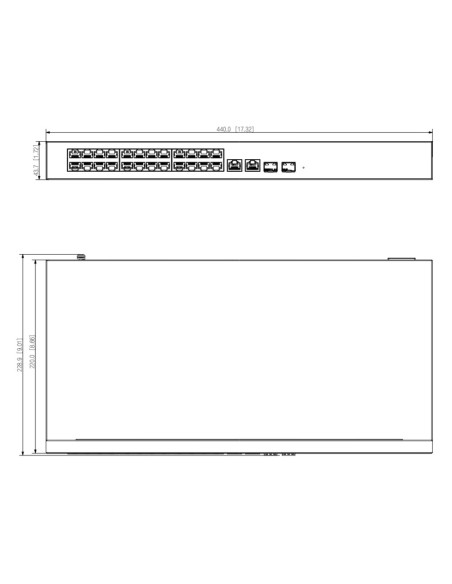 Acheter DAHUA CS4226-24ET-375 Switch PoE 24 ports 10/100 + 2 Combo Gigabit RJ45/SFP Uplink 375W administrable dans le Cloud Laye