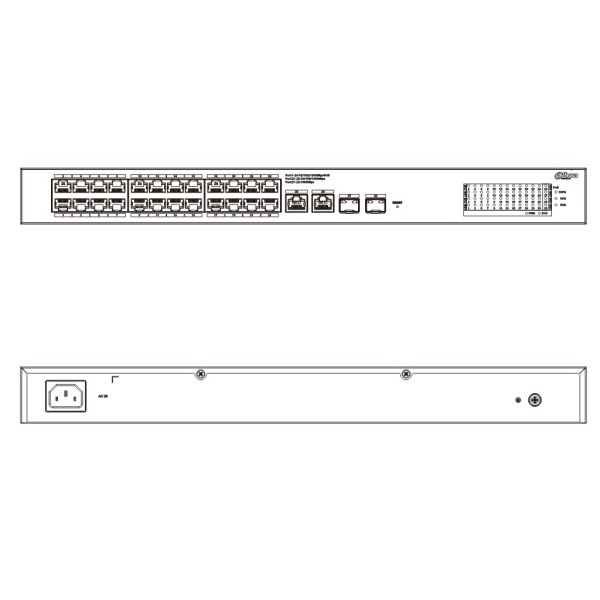 Acheter DAHUA CS4228-24GT-240 Switch PoE 24 ports Gigabit + 2 uplinks Gigabit RJ45 + 2 SFP Gigabit 240 W administrable dans le C