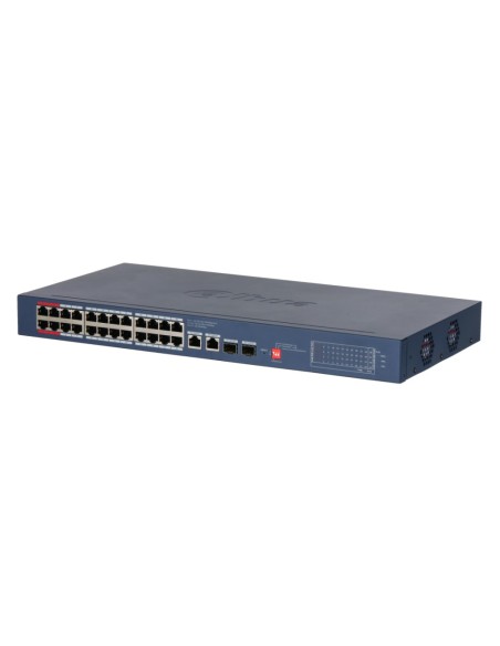 Comprar DAHUA CS4228-24GT-240-V2 Switch PoE 24 puertos Gigabit + 2 Uplink Gigabit RJ45 + 2SFP Gigabit 240W Gestionable en Cloud 