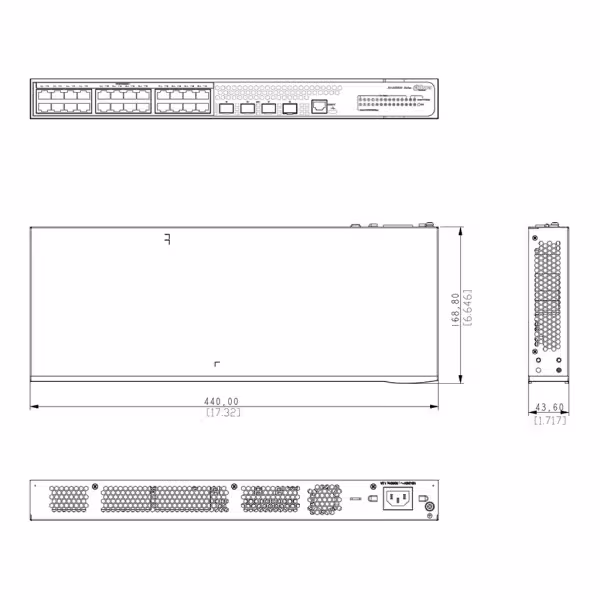 Acheter DAHUA AS5500-24GT4XF Switch 24 ports Gigabit + 4 SFP+ 10Gbps administrable Layer 3