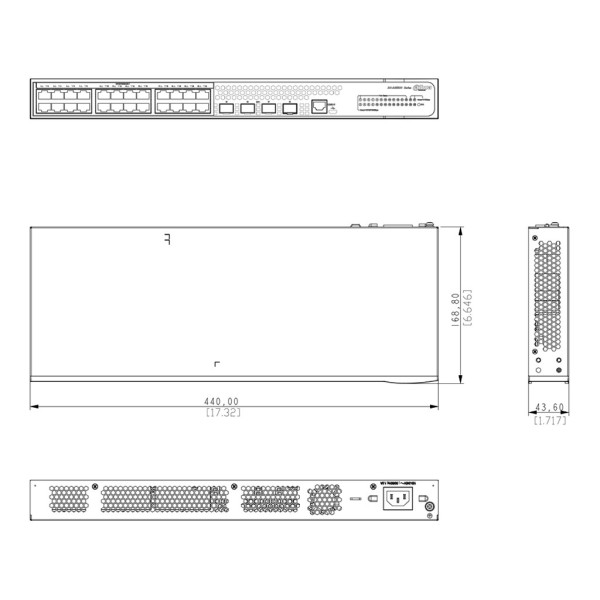 Acquistare DAHUA AS5500-24GT4XF Switch 24 porte Gigabit + 4 SFP+ 10Gbps gestibile Layer3