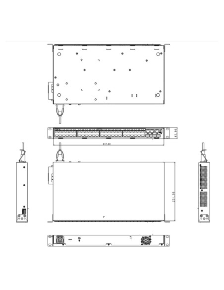 Acheter DAHUA S5500-48GT4XF-E-V2 Switch 48 ports Gigabit + 4 liaisons montantes SFP+ 10 Gbit/s 55 W gérable couche 3