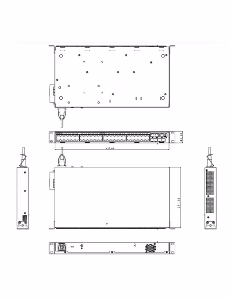 Comprar DAHUA S5500-48GT4XF-E-V2 Switch 48 puertos Gigabit + 4 Uplink SFP+ 10Gbps 55W Gestionable Layer3