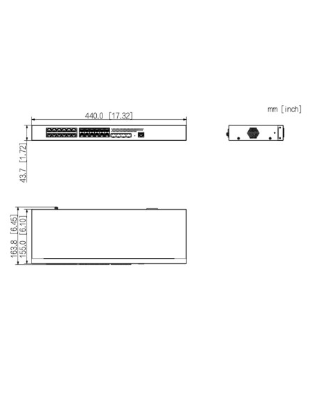 Kaufen DAHUA S5428-12GF12GT4XF Switch mit 12 Gigabit-Ports + 12 Gigabit-SFP-Uplink + 4 SFP+-Uplinks mit 10 Gbit/s, verwaltbar in