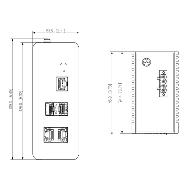 Acquistare DAHUA IS4204-2GT-120 Switch PoE 2.0 industriale 2 porte Gigabit + 2SFP uplink Gigabit 120W gestibile Layer2