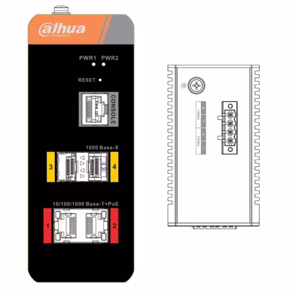 Kaufen DAHUA IS4204-2GT-120 Switch PoE 2.0 Industrie 2 Gigabit-Ports + 2 SFP-Gigabit-Uplink 120 W verwaltbar Layer 2