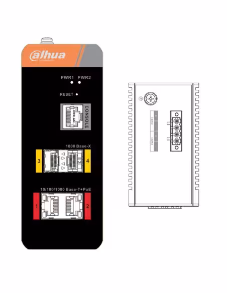 Kaufen DAHUA IS4204-2GT-120 Switch PoE 2.0 Industrie 2 Gigabit-Ports + 2 SFP-Gigabit-Uplink 120 W verwaltbar Layer 2