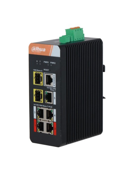 Acheter DAHUA IS4207-4GT-120 Switch PoE 2.0 industriel 4 ports Gigabit + 3 liaisons montantes Gigabit (2 SFP + 1 RJ45) 120 W adm