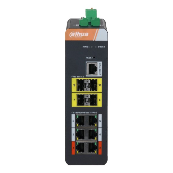 Kaufen DAHUA IS4410-6GT-120 PoE-Switch 2.0 Industrial, 6 Gigabit-Ports + 4 SFP-Gigabit-Uplink, 120 W, verwaltbar, Layer 2