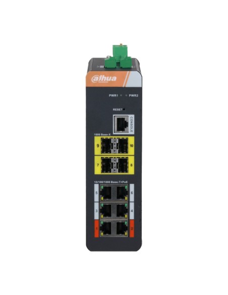 Acheter DAHUA IS4410-6GT-120 Switch PoE 2.0 industriel 6 ports Gigabit + 4 SFP uplink Gigabit 120 W administrable Layer 2