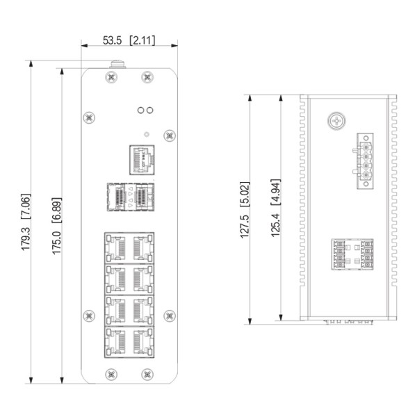 Acquistare DAHUA IS4210-8GT-120 Switch PoE 2.0 industriale 8 porte Gigabit + 2SFP uplink Gigabit 120W gestibile Layer2