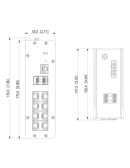 Acquistare DAHUA IS4210-8GT-120 Switch PoE 2.0 industriale 8 porte Gigabit + 2SFP uplink Gigabit 120W gestibile Layer2