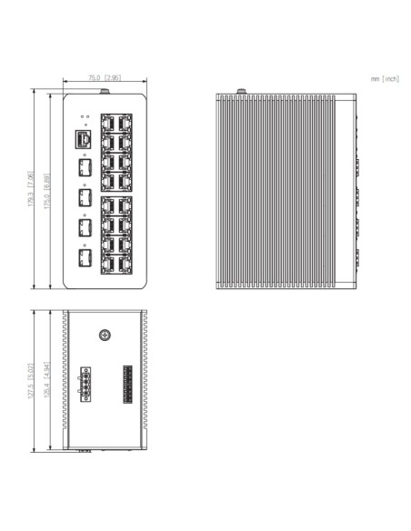 Comprar DAHUA IS4420-16GT-240 Switch PoE 2.0 Industrial 16 puertos Gigabit + 4SFP Uplink Gigabit 240W Gestionable Layer2