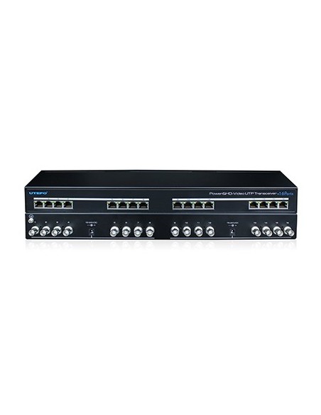 Kaufen UTEPO UTP116PV-HD2 UTP 16-Kanal-Video-Konverter 4-in-1 + Stromversorgung im 19"-Rack