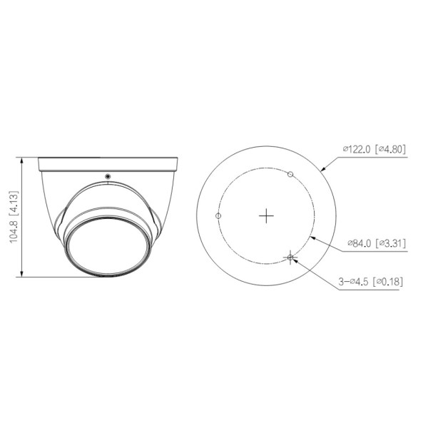 Acheter DAHUA HAC-HDW1200T-Z-S6 Mini-dôme HDCVI 4EN1 2M 1080P Starlight IR 60 m 2.7-12mm VFM IP67