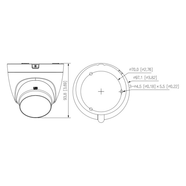 Acquistare DAHUA HAC-HDW1200CLQ-IL-A-0280B-S6 MiniDomo HDCVI 4EN1 2M 1080P Illuminazione doppia LED 20 m / IR 20 m 2.8mm IP67 MI