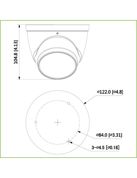 Comprar DAHUA HAC-HDW1231T-Z-A MiniDomo HDCVI 4EN1 2M 1080P DN ICR WDR Starlight IR60m 2.7-12mm VFM IP67 MIC