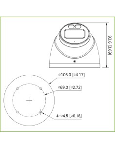 Kaufen DAHUA HAC-HDW1239T-A-LED-0280B Mini-Dome HDCVI 4-in-1 2 MP 1080P Full Color 2.0 WDR Starlight LED 40 m 2.8mm IP67 MIC 2