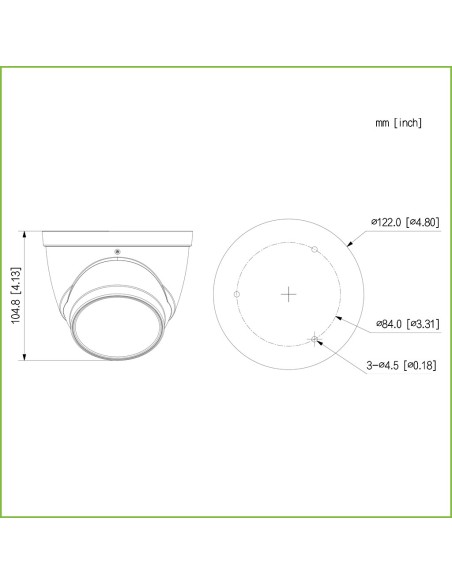 Acheter DAHUA HAC-HDW1239T-Z-A-LED MiniDôme HDCVI 4EN1 2M 1080P FULL COLOR 2.0 WDR Starlight LED 40 m 2.7-13.5mm IP67 MIC