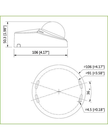 Acquistare DAHUA HAC-HDBW2241F-A-0280B-B Dome HDCVI 4EN1 2M 1080P DN ICR WDR Starlight IR20m 0Lux 2.8mm IP67 IK10 MIC Colore Ner