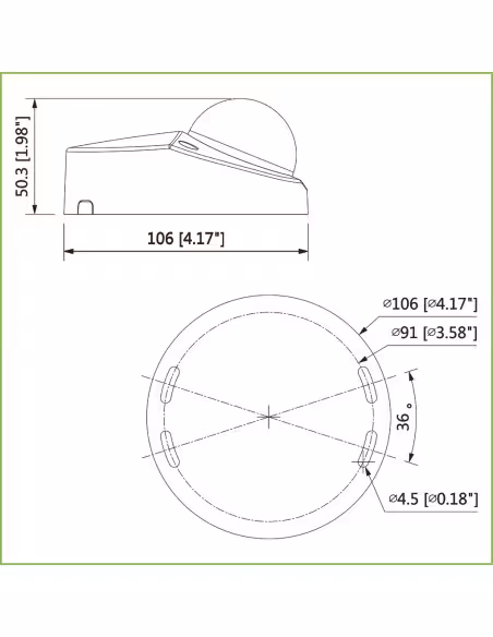 Acheter DAHUA HAC-HDBW2241F-A-0280B-B Dôme HDCVI 4EN1 2M 1080P DN ICR WDR Starlight IR 20 m 0 Lux 2.8mm IP67 IK10 MIC Couleur No