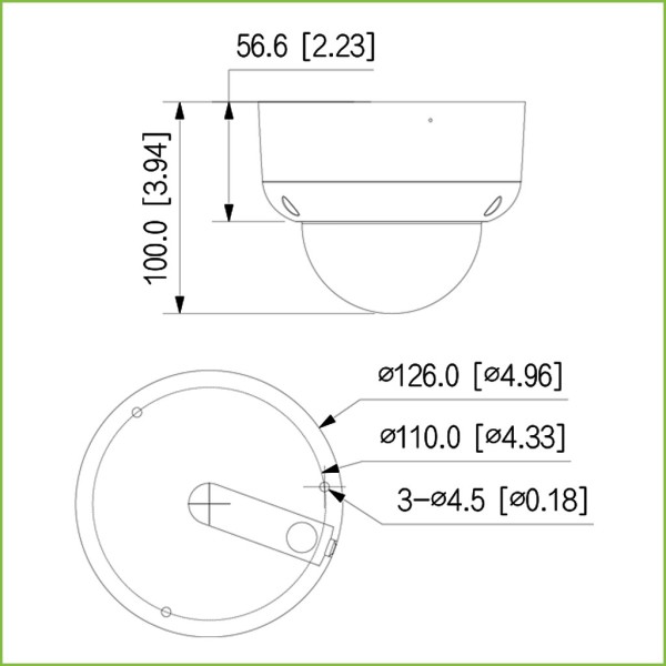 Kaufen DAHUA HAC-HDBW2241RA-Z-A-B Dome HDCVI 4-in-1 2MP 1080P WDR Starlight+ IR 60 m 2.7-13.5 VFM IP67 IK10 Mikrofon Farbe Schwa