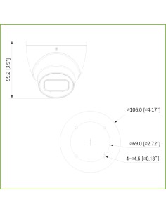 Comprar DAHUA HAC-HDW2249T-A MiniDomo HDCVI 4EN1 2M 1080P FULL COLOR WDR Starlight 3.6mm IP67 AUDIO MIC 2