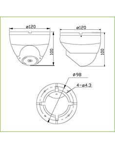Acquistare IRLAB CDD-CT46EW Dome HDCVI 2M 1080P DN ICR 0.00001Lux 5.5mm IP66 2