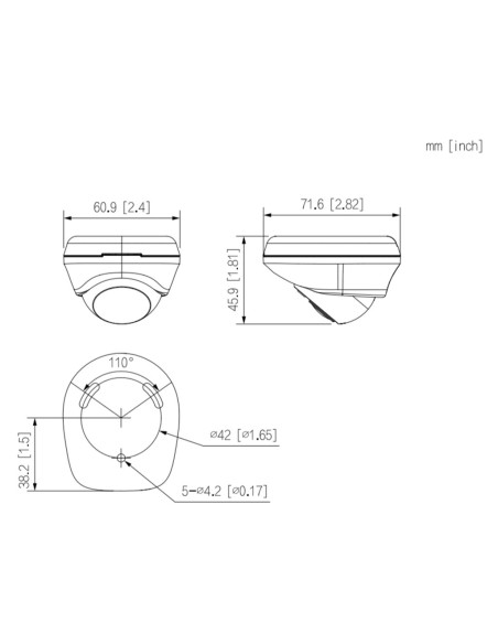 Kaufen DAHUA HAC-HMW3200L Dome HDCVI 2M 1080P DN IR3m 0Lux 2.1mm MOBIL mit M12-Luftfahrtstecker MIC