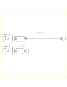 Acquistare DAHUA PFM800B-4K Kit convertitore video UTP per HDCVI/TVI/AHD fino a 4K impilabile con 1 cavo flessibile e PushPin (2 2