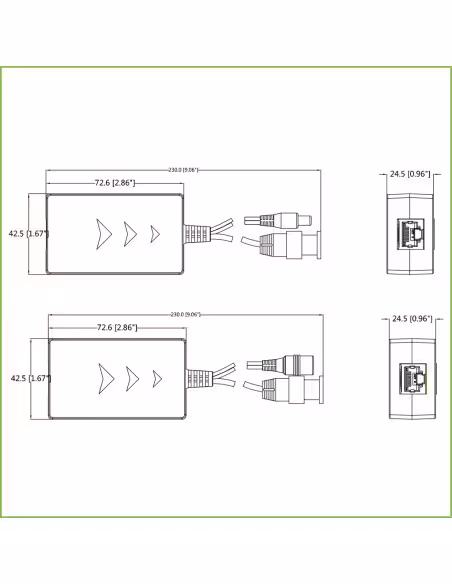 Kaufen DAHUA PFM801-4MP Kit UTP-Video+Strom-Konverter für lange Distanzen für HDCVI/TVI/AHD bis zu 4 MP mit RJ45 (2 Stk.)