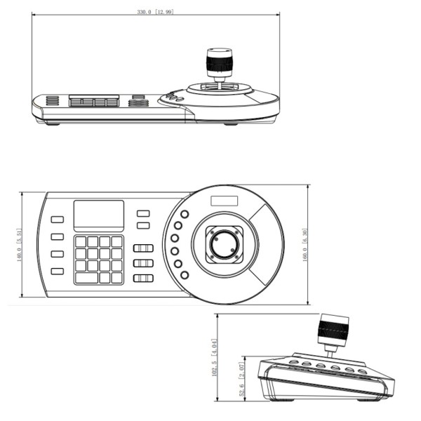 Acquistare DAHUA NKB1000-E(A) Tastiera IP RS485/RS422/USB/RS232 per il controllo PTZ DVR NVR 3 Assi 12Vdc