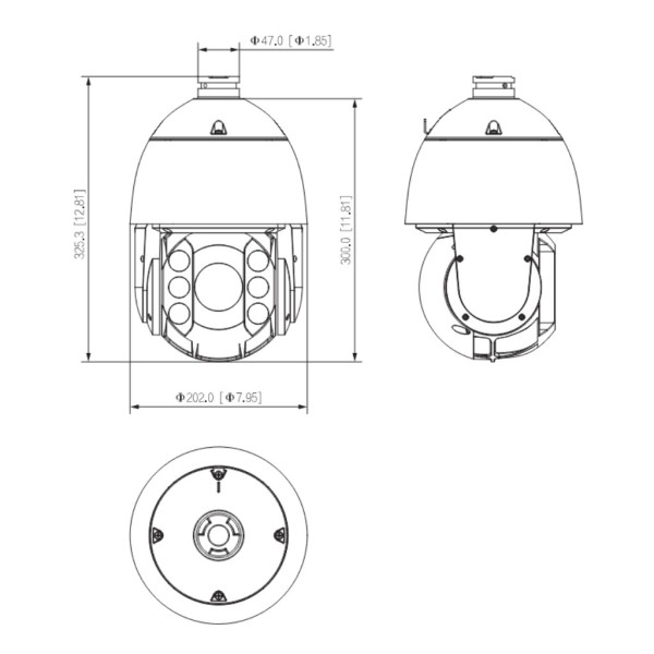 Comprare DAHUA SD6C3232DB-HC Dome PTZ HDCVI 2M 1080P DN WDR Starlight IR200m 32X 3D IP66 AUDIO I/O
