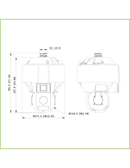 Comprar DAHUA SDT5X425-4Z4-WA-2812 Domo Dual-PTZ IP 4M DN WDR Starlight IR100m + Luz blanca 25X 3D IP67 Hi-POE AUDIO E/S AI