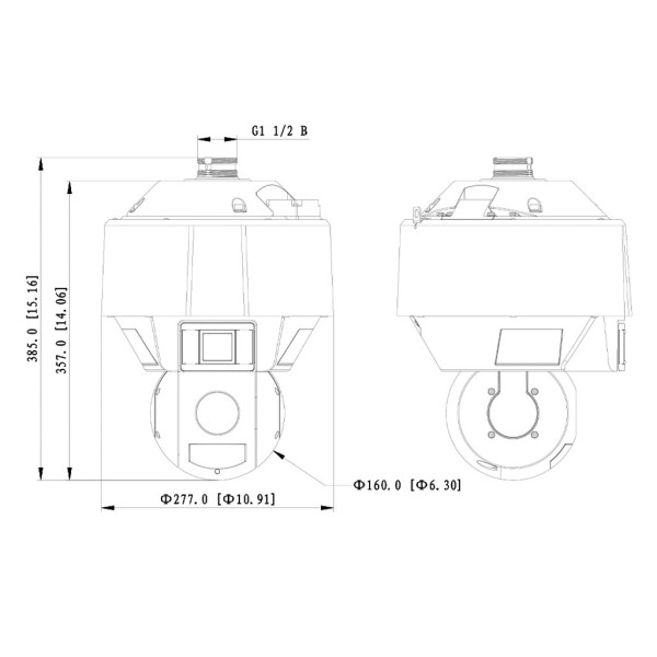 Acheter DAHUA SDT5X425-4Z4-QA-0832 Dôme double-PTZ IP 4M DN WDR Starlight LED 30 m / IR 100 m 4x/25x IP67 Hi-POE AUDIO E/S IA