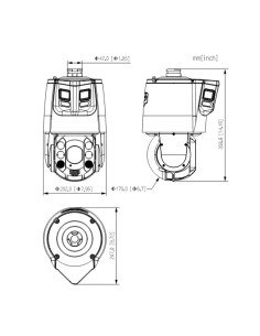 Acheter DAHUA SDT6C425-4P-GB-APV-0280 Dôme double-PTZ IP 4M DN WDR Éclairage double LED 30 m / IR 200 m 25x IP66 AUDIO E/S IA 2