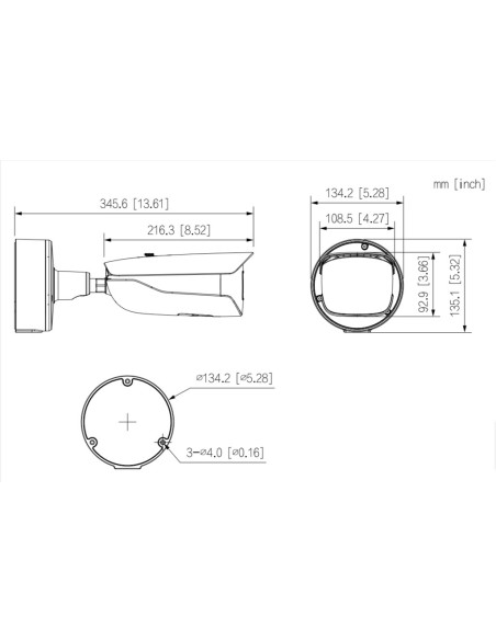 Comprar DAHUA IPC-HFW7442H-Z4-X Tubular IP H265 4M WDR140dB Deeplight IR120m 8-32VFM IK10 IP67 PoE+ SD AUDIO E/S AI