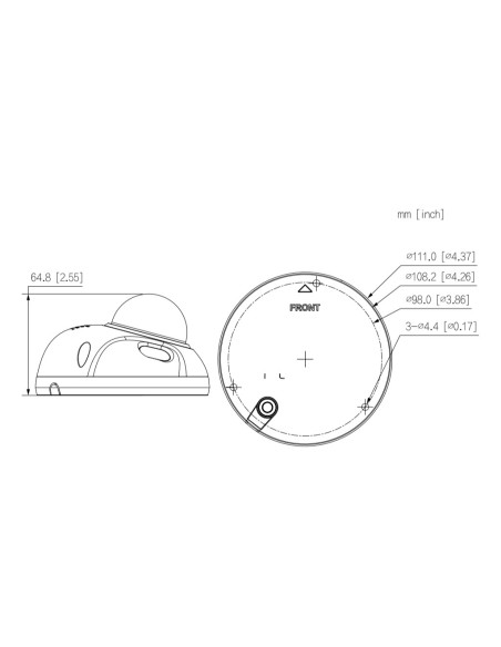 Kaufen DAHUA DAE-CPC5241F-M12-0280B IP-Dome H265 2MP WDR IR 20 m 2.8mm IK10 IP67 PoE MOBIL M12 MIC AI