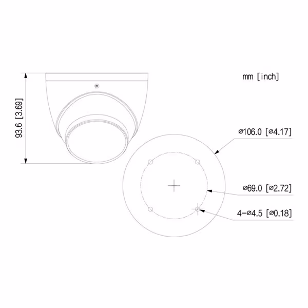 Comprar DAHUA IPC-HDW5241TM-ASE MiniDomo IP H265 2M DN SMART WDR Starlight IVS IR30m 2.8mm IP67 PoE SD MIC AI
