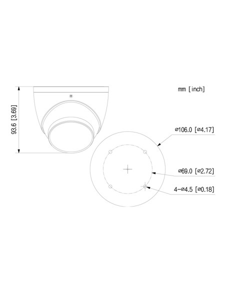 Acheter DAHUA IPC-HDW5241TM-ASE MiniDôme IP H265 2M DN SMART WDR Starlight IVS IR 30 m 2.8mm IP67 PoE SD MIC IA