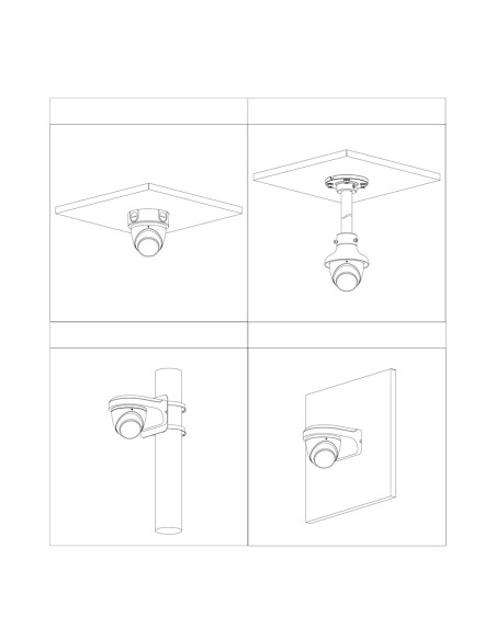Acheter DAHUA IPC-HDW5241TM-ASE MiniDôme IP H265 2M DN SMART WDR Starlight IVS IR 30 m 2.8mm IP67 PoE SD MIC IA