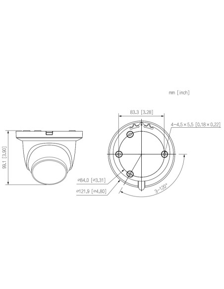 Comprar DAHUA IPC-HDW5241TM-ASE-0280B-S3 MiniDomo IP H265 2M WDR Deeplight IR50m 2.8mm IP67 PoE SD MIC AUDIO E/S AI Quick-to-ins