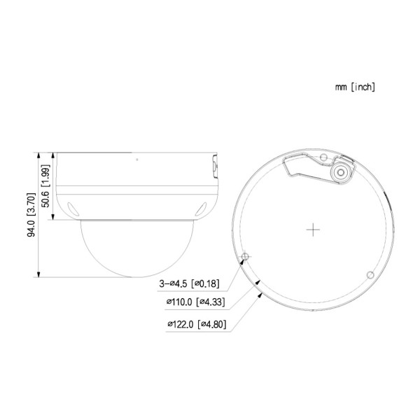 Comprare DAHUA IPC-HDBW5459R-ASE-IL-0280B Dome IP H265 4M WDR140dB Illuminazione Dual LED50m/IR50m 2.8mm IK10 IP67 ePoE SD AUDIO