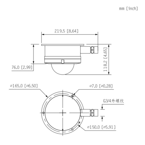 Acheter DAHUA IPC-HDEW8441R-Z-S2 Caméra ATEX antidéflagrante 4M H265 WDR Starlight IR 40 m IP68 IK10 AUDIO E/S IA