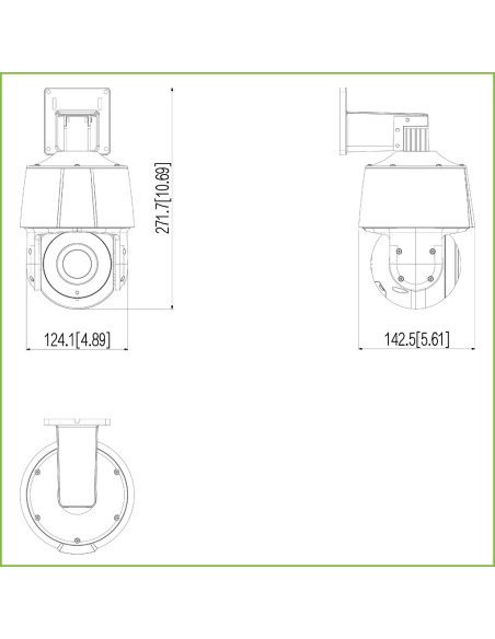 Acheter la caméra PT IP 2M DAHUA SD3A200-GNP-PV H265 dWDR IR 30 m 4 mm Starlight IVS SMD IP66 PoE AUDIO MIC IA