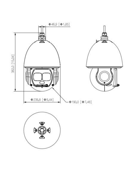 Kaufen DAHUA SD6AL245GB-HNV Dome PTZ IP 2M WDR Starlight Laser 550 m 45X IP67 Hi-POE AUDIO E/A KI