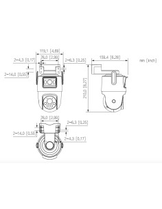 Kaufen DAHUA IPC-WPT1339DD-SW-3E2-PV P3D-3F-PV – PT-IP-Kamera mit Dual-Objektiv 3M+3M H265 Dual-Beleuchtung LED 20 m/IR 30 m IP6 2