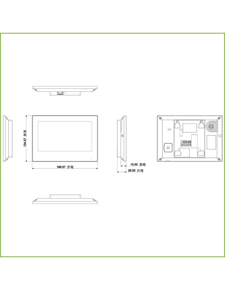 Acquistare DAHUA VTH5321GW-W Monitor Android interno 7" da superficie per videocitofono IP WiFi con schermo tattile PoE SD 8E/1S
