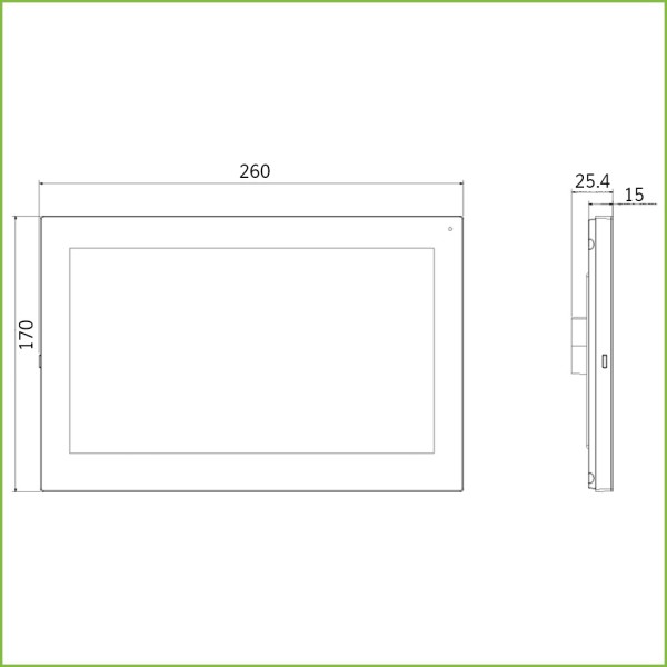 Kaufen DAHUA VTH5341G-W Android-Innenmonitor 10" zur Aufputzmontage für IP-Video-Türsprechanlage WiFi PoE SD 8E 1S Alarm