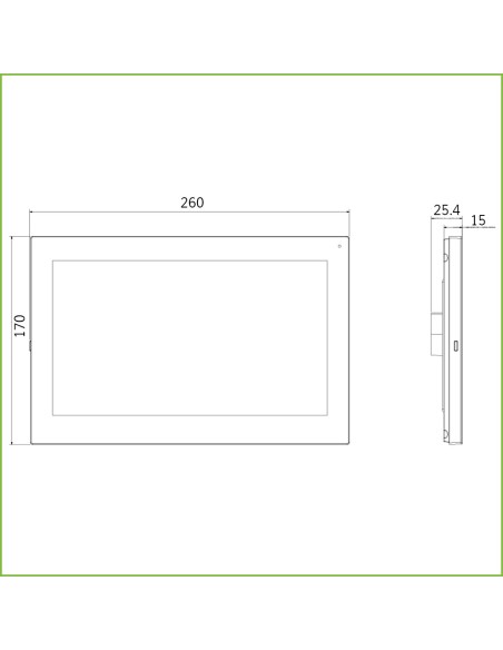 Kaufen DAHUA VTH5341G-W Android-Innenmonitor 10" zur Aufputzmontage für IP-Video-Türsprechanlage WiFi PoE SD 8E 1S Alarm